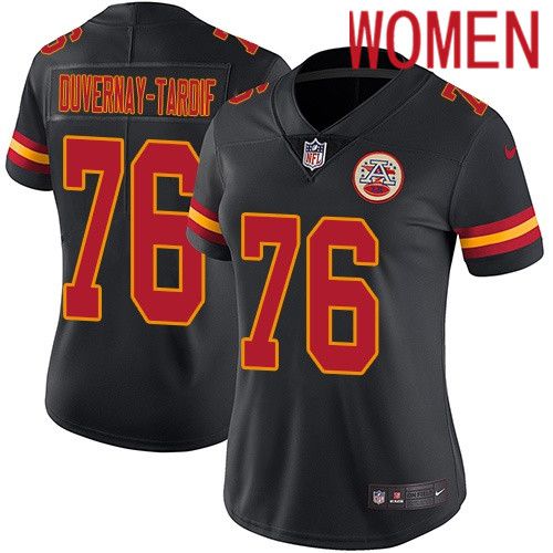 Women Kansas City Chiefs #76 Laurent Duvernay-Tardif Nike Black Vapor Limited NFL Jersey